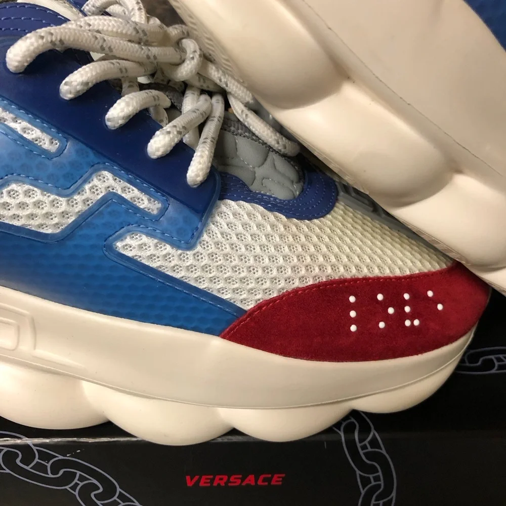 Versace Chain Reaction Runner Trainer Sneaker Low-Top Women Size 7 Platform - Picture 11 of 11
